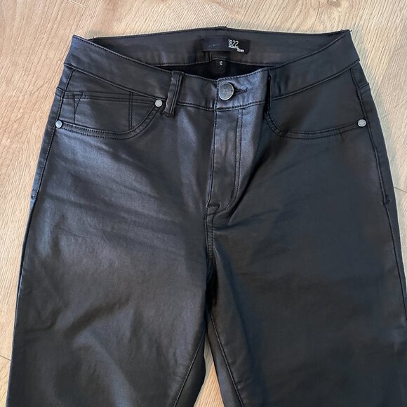 Women's Coated Waxed Skinny Jeans sz M/L - Matt Black - Picture 4 of 13